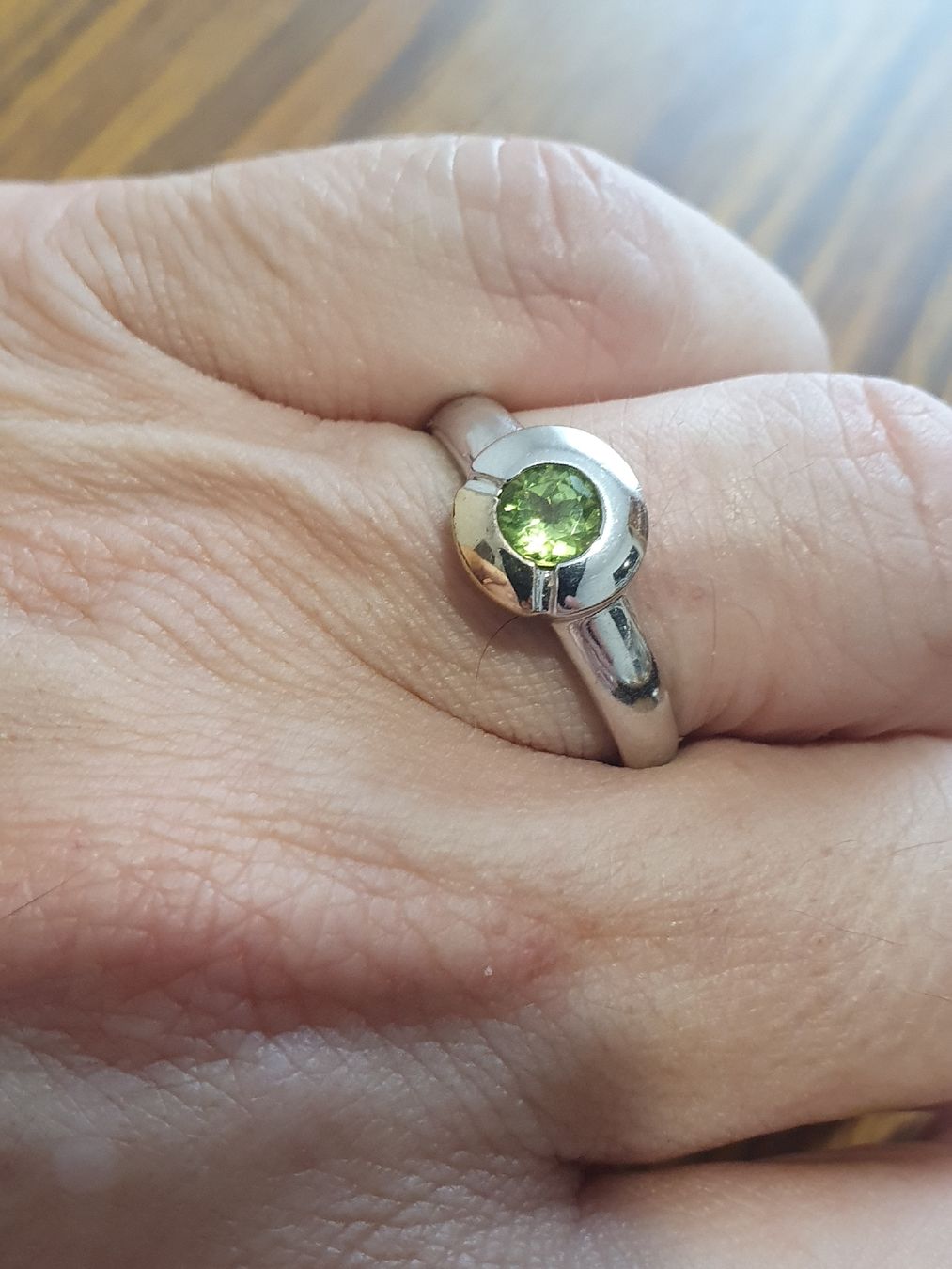 Anelli: Designer Peridot Ring in 925er Silber – Usato da Wohlen AG venduto da palmsprings 1