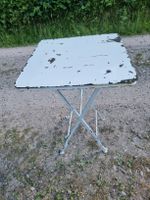 Tisch weiss Metall klappbar Gartenmöbel (48)