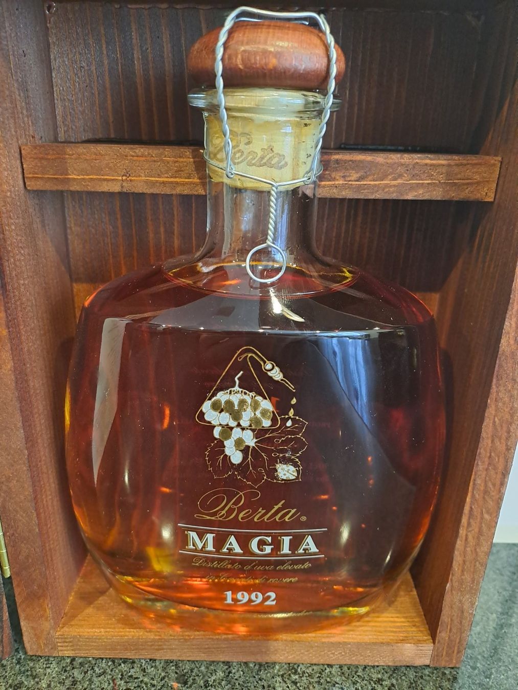 Berta Spirituosen: Berta Grappa Maggia 1992 mit OHK 31 Jährigen Berta Grappa – Neu und originalverpackt aus Elsau von Kellerraeumung 1