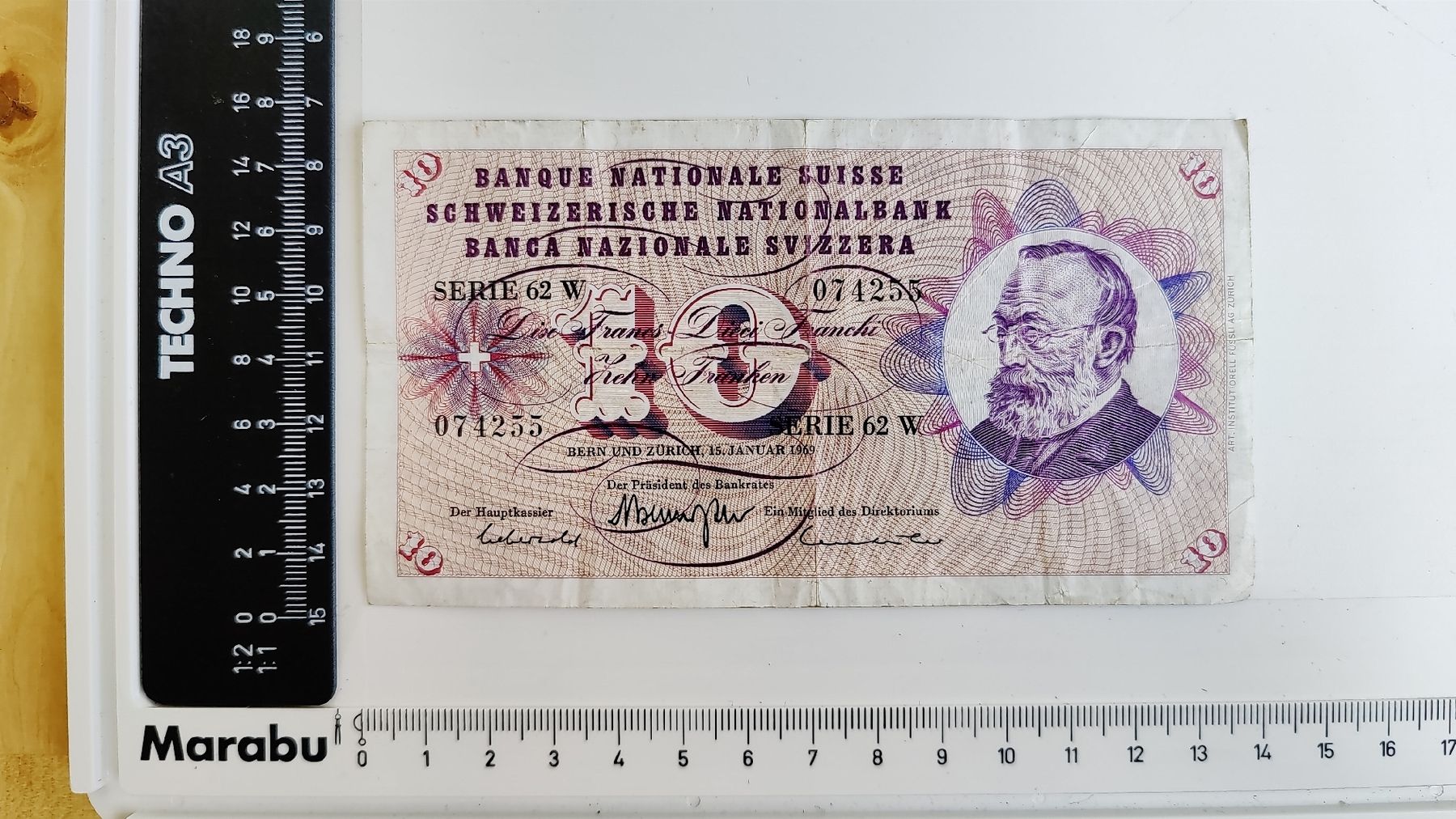 Banconote: 10 Schweizer Franken 1969 (W1) – Usato da Aarau venduto da bro_9zsg 4