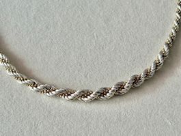 Collier Silber-Vergoldet, S925, 45 cm