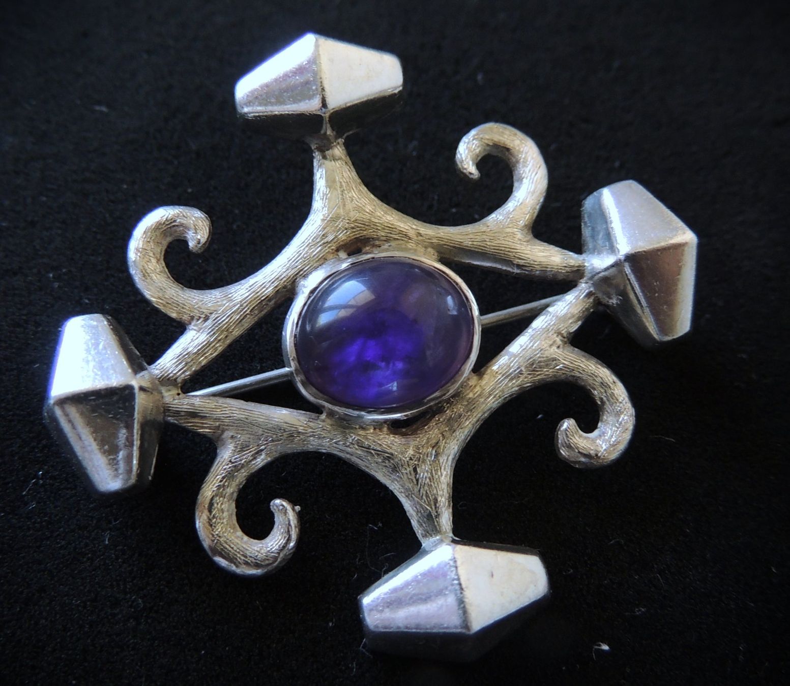 Ciondoli: Amethyst Silber 925 Brosche / Anhänger – Usato da Waldenburg venduto da schaller707