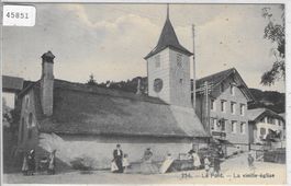 Le Pont - La vieille eglise - animee