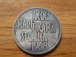 Silbermedaille Neues Stadttheater St. Gallen 1968