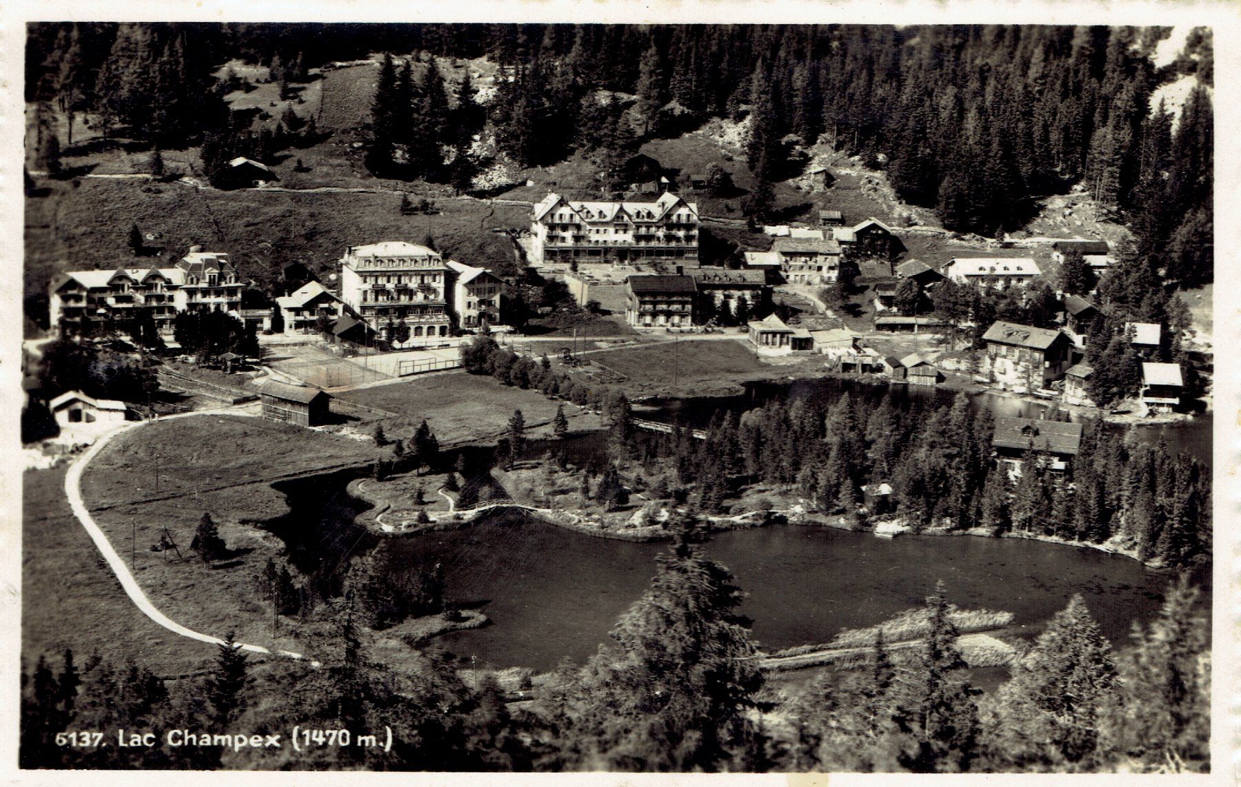 Ansichtskarten: Champex-Lac VS, um 1945 – Gebraucht aus Otelfingen von Schmitte9
