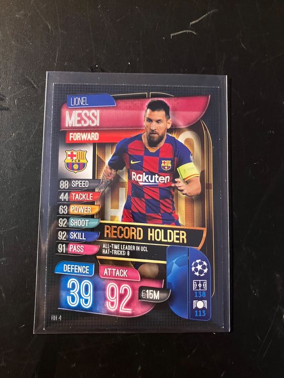 Messi Topps Match Attax Record Holder Card RH4 (Neu (gemäss ...