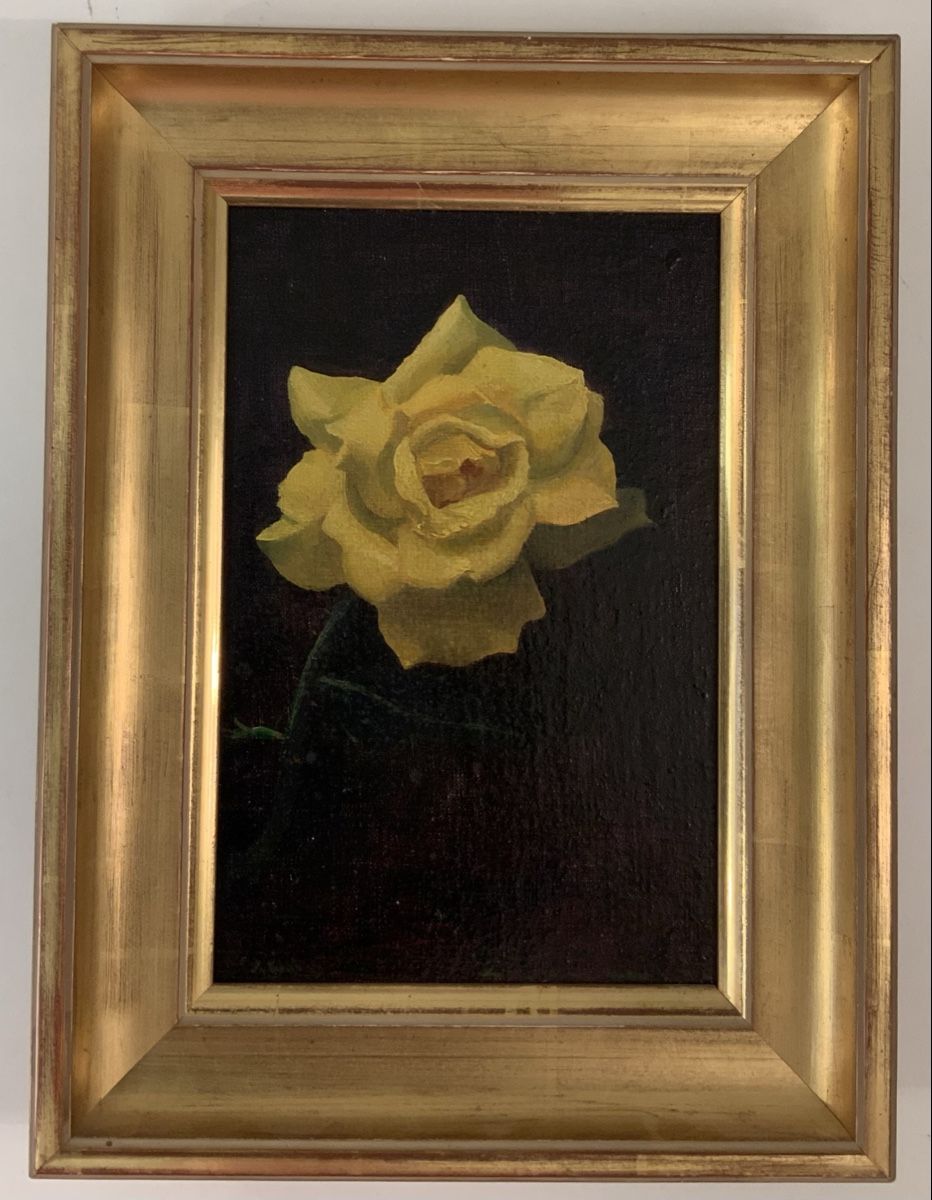 Dipinti: Une Rose Jaune Octave Matthey – Usato da rolle venduto da Tontonjulot