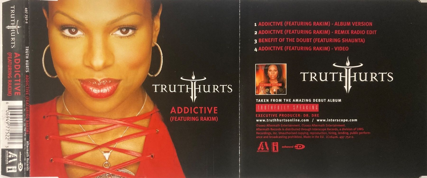 CD: TRUTH HURTS FEATURING RAKIM - ADDICTIVE – Usato da Poliez-Pittet venduto da Newtown-Records