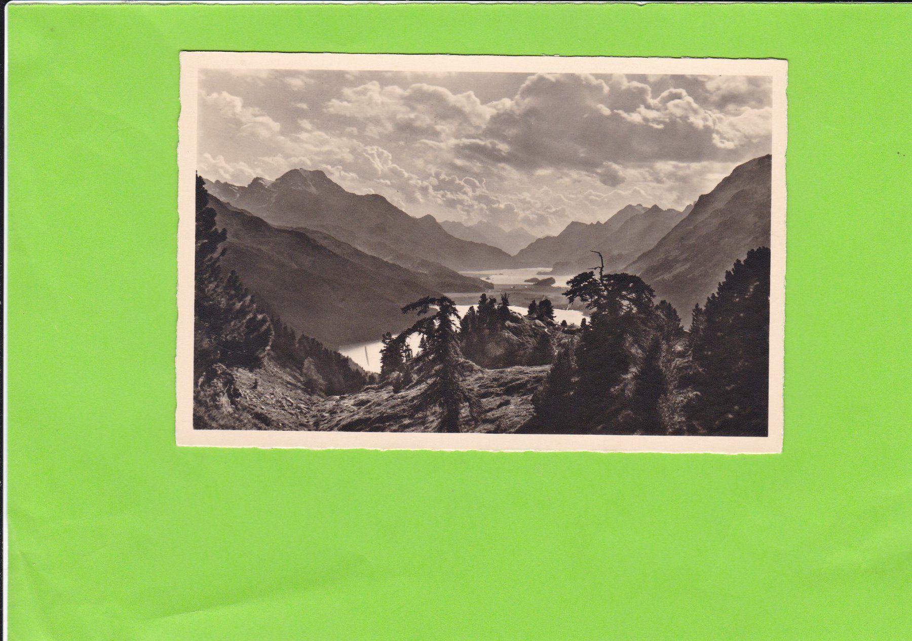 Cartoline postali: Blick vom Hahnensee auf das Ober-Engadin – Usato da St. Peterzell venduto da neckertal