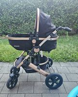 Kinderwagen Cozy 2-in-1 Schwarz/Gold – kaum benutzt (3-4x)