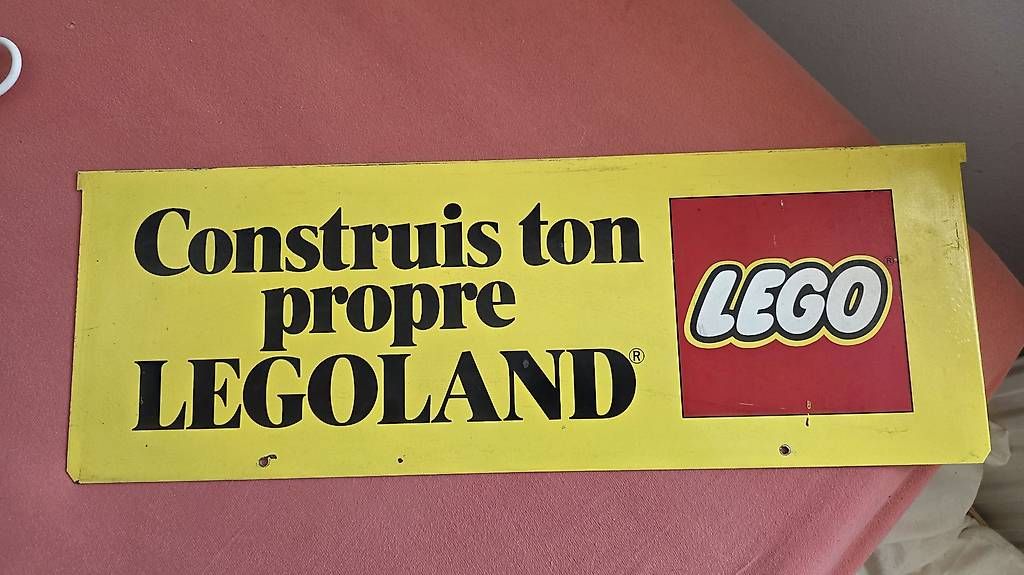 Ecriteaux: Lego werbeschild, schweres Eisenblech,Doppelseitig – D'occasion à Ettingen par 1964erNachtzugfahrer 1