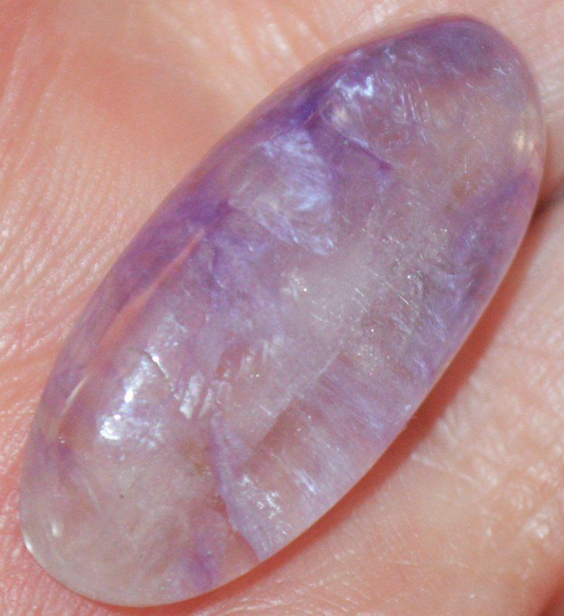 Pietre preziose: Cabochon L-730 – Charoit Edelstein - 30x13mm – Nuovo e nell'imballaggio originale da Goldiwil (Thun) venduto da han_v5b7