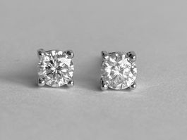 Moissanite Classic Earring studs. 4 mm stone size.