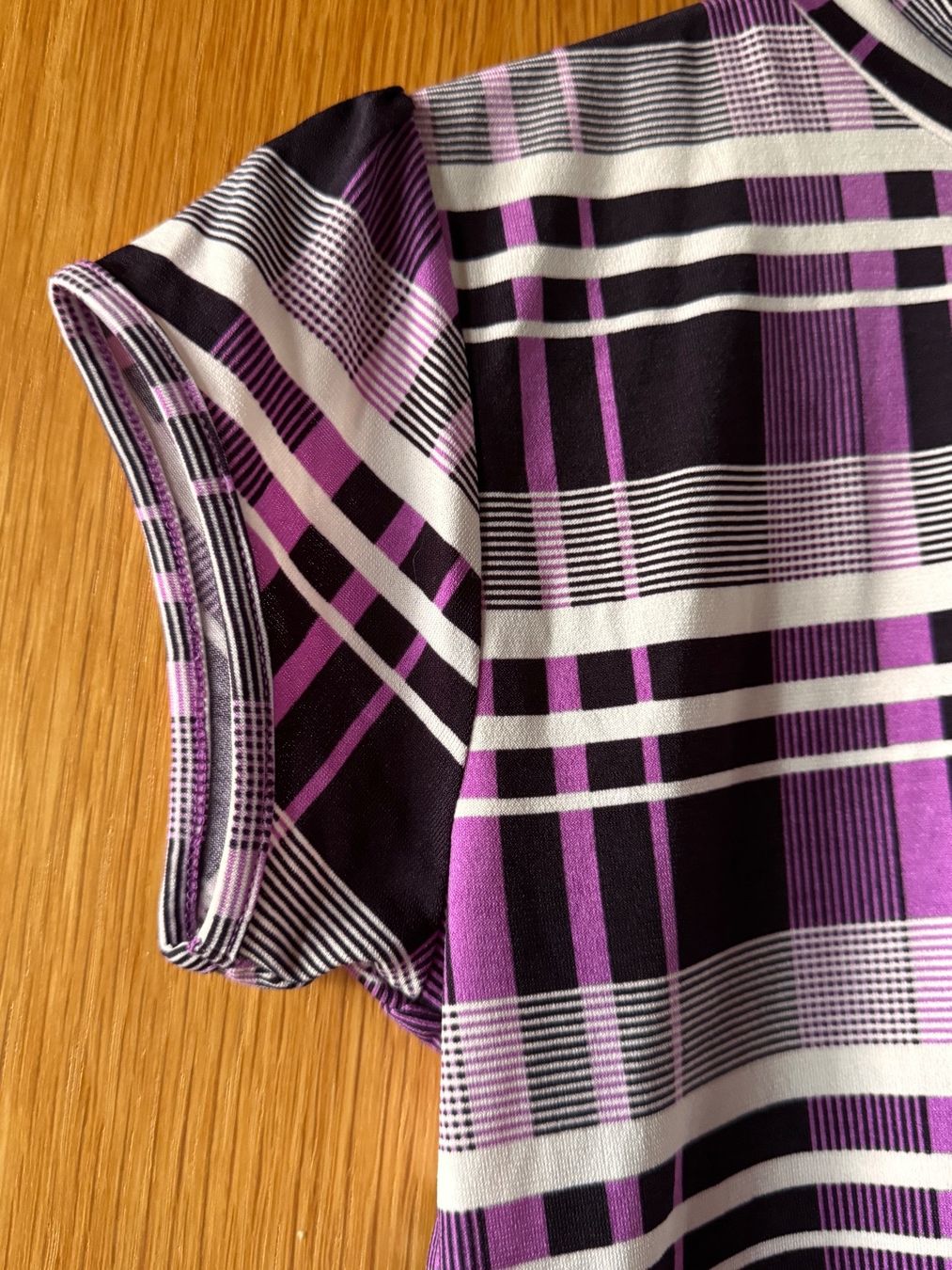Top: Kariertes Basic Shirt in lila/schwarz Gr. M – Nuovo (secondo la descrizione) da Grosswangen venduto da SALE_SALE_SALE 1