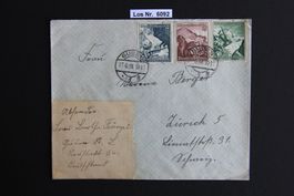 Brief Deutsches Reich 1939 Guben-Zürich             Los 6092