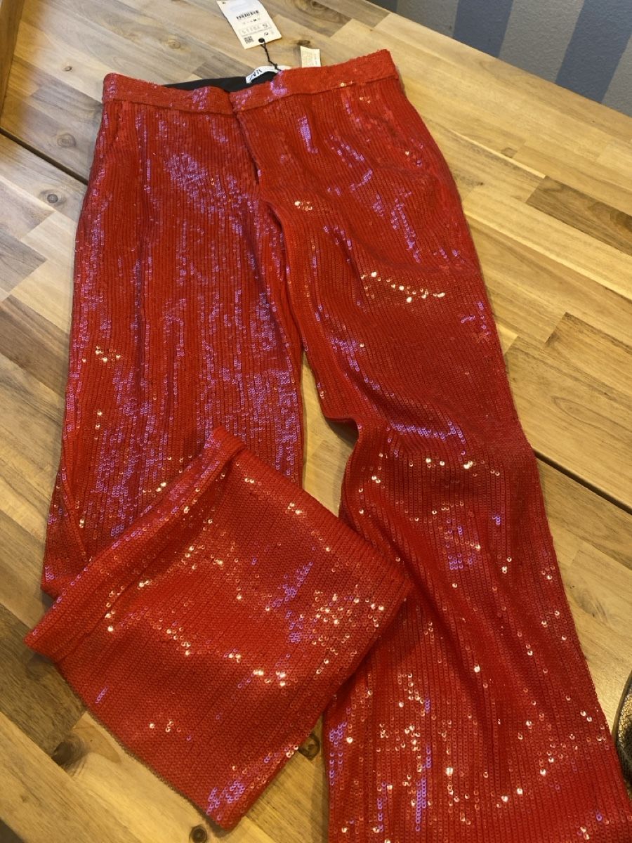 Zara Pantaloni: Zara Pailletten Hose – Nuovo (secondo la descrizione) da Schwyz venduto da rat-race