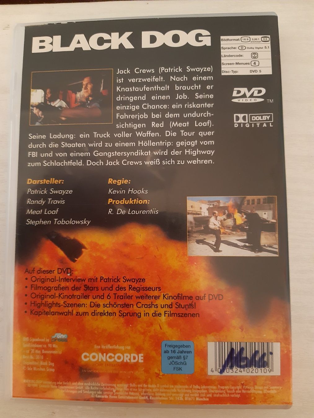 Tutti i DVDs: Black Dog mit Patrick Swayze – Usato da Domat-Ems venduto da nugipuff 1