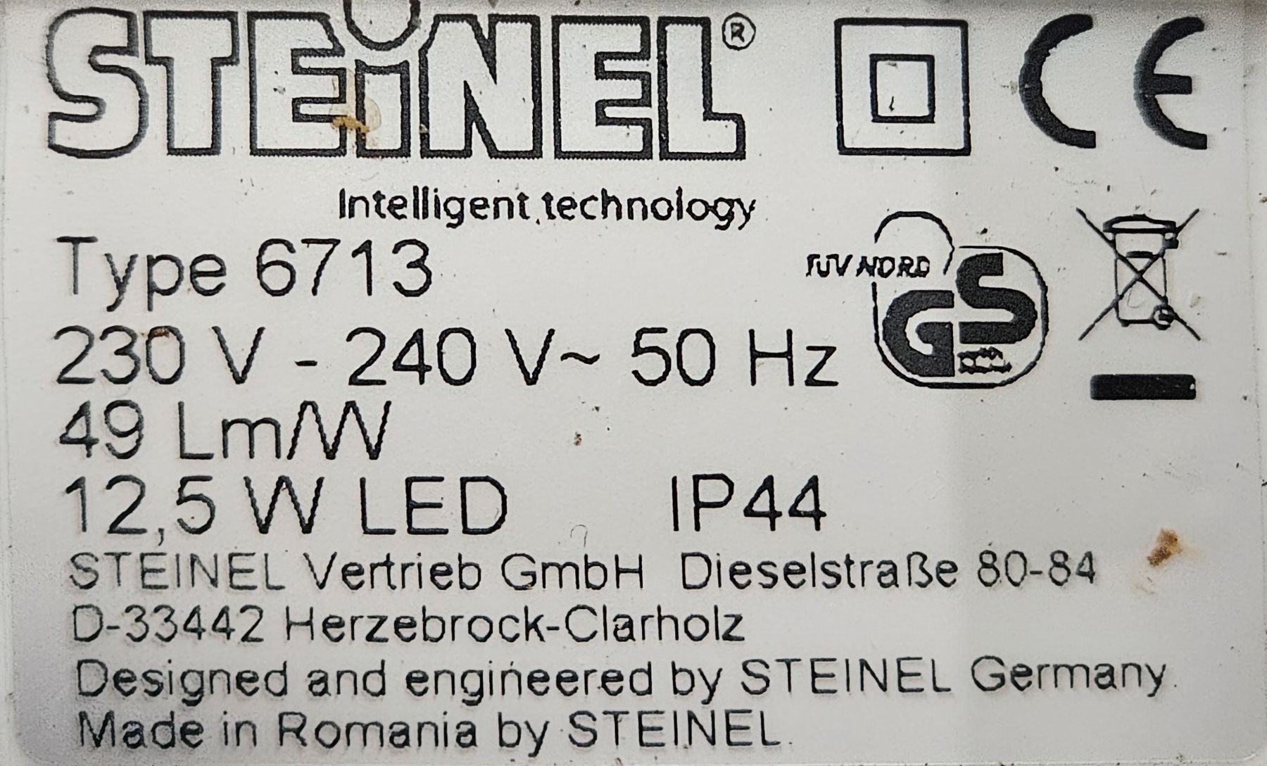 Steinel Lampade: STEINEL LED Aussenlampe 6713 IP44 Sensor – Usato da Gibswil venduto da Dapi 5