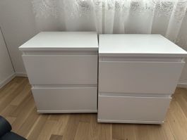 2 Nachttische weiss ikea