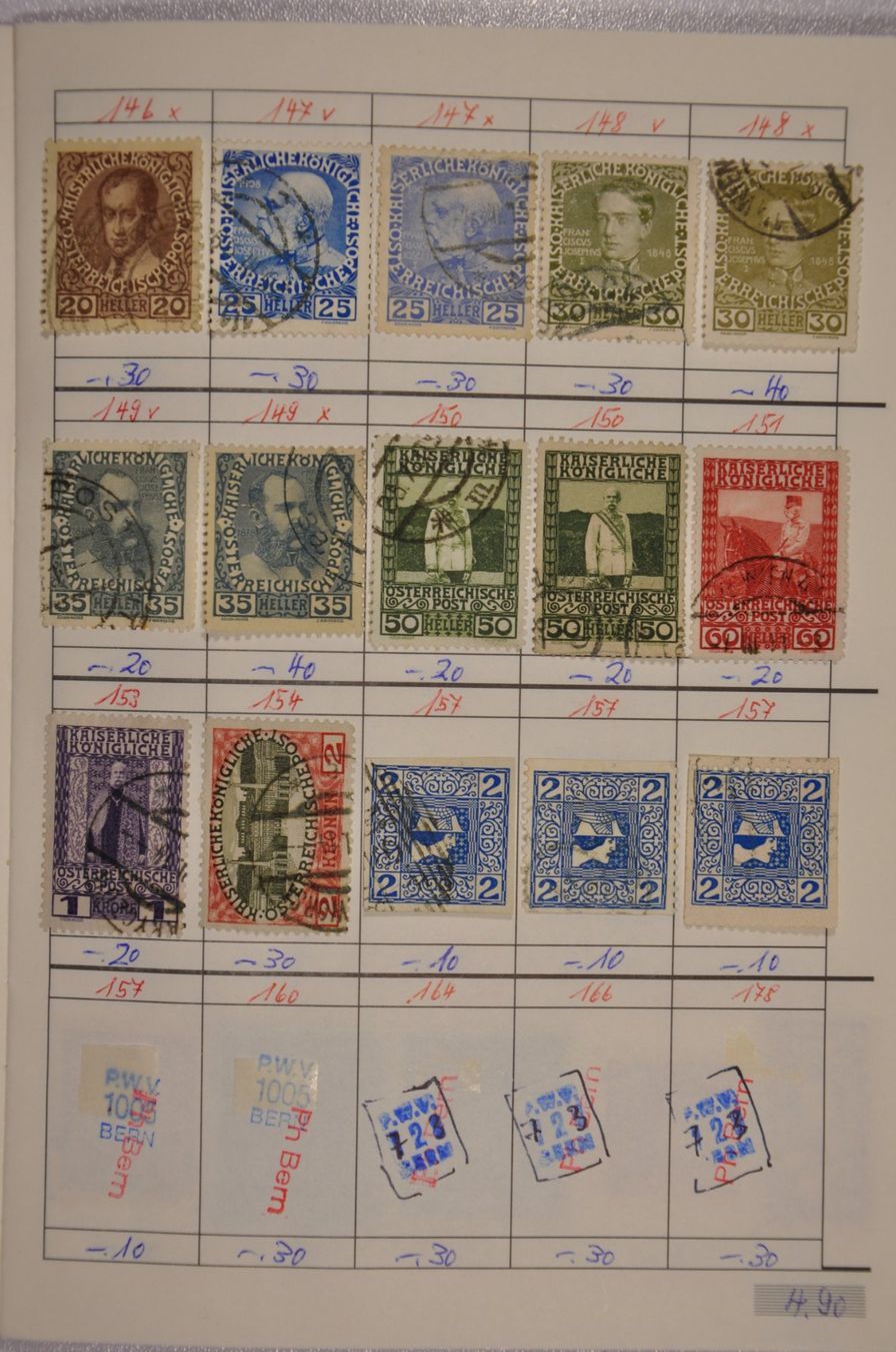 Alle Briefmarken: Österreich alte Werte in Rundsendeheft – Gebraucht aus Wolfhalden von Zinauktion 3