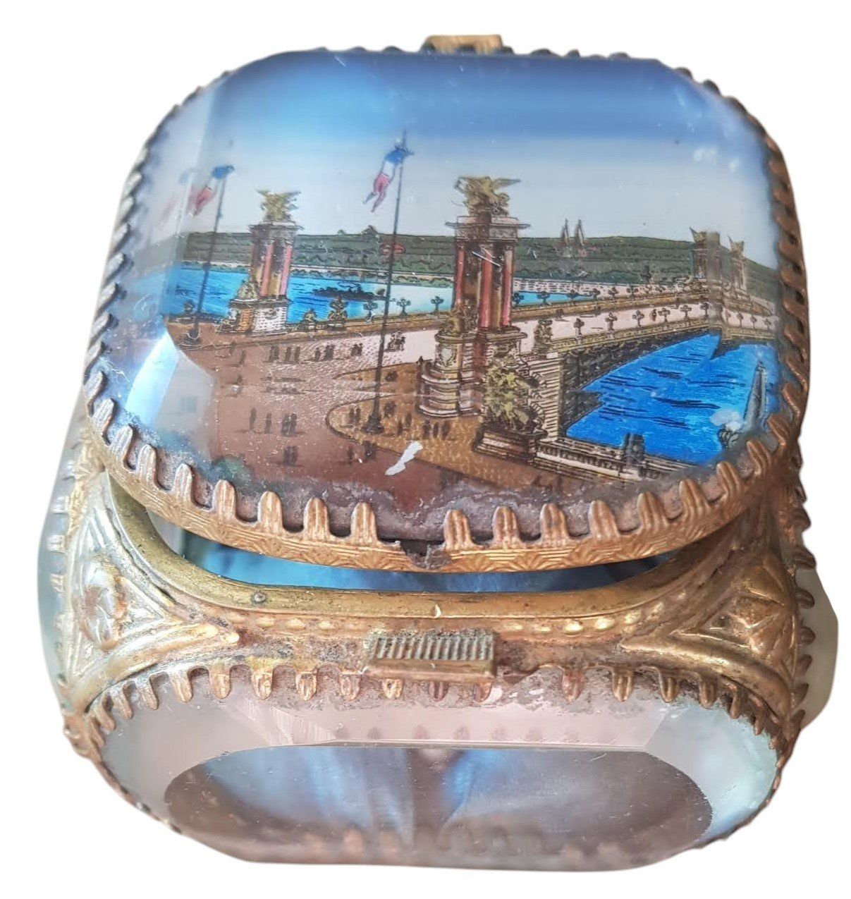 Barattoli: Schmuckschatulle Glas Paris 1900 – Usato da Mörschwil venduto da antiksalon