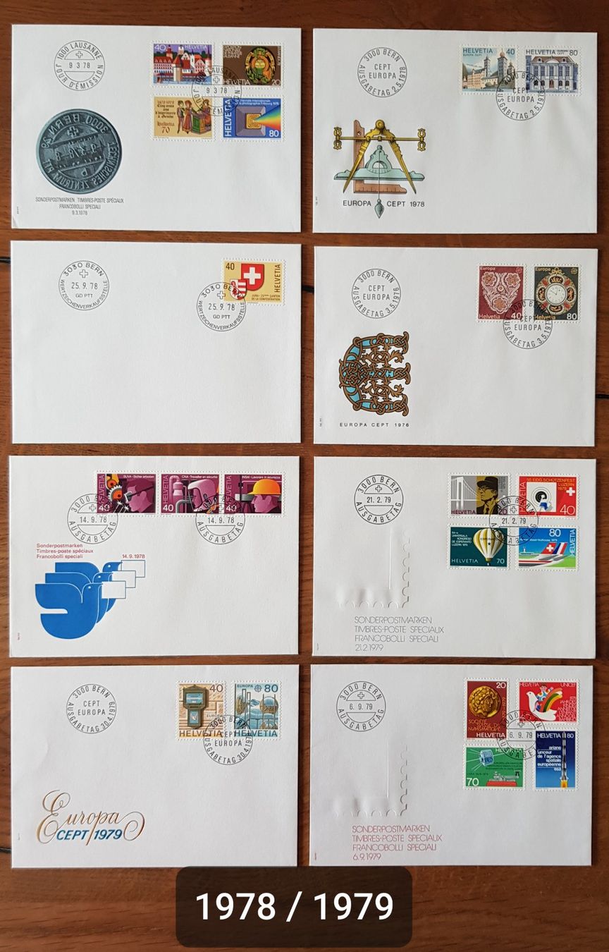 Tutti i francobolli: 43Stk. >> Schweizer Ersttagsbriefe von 1971 - 1982 – Usato da Bettenhausen venduto da Pollypocket 4