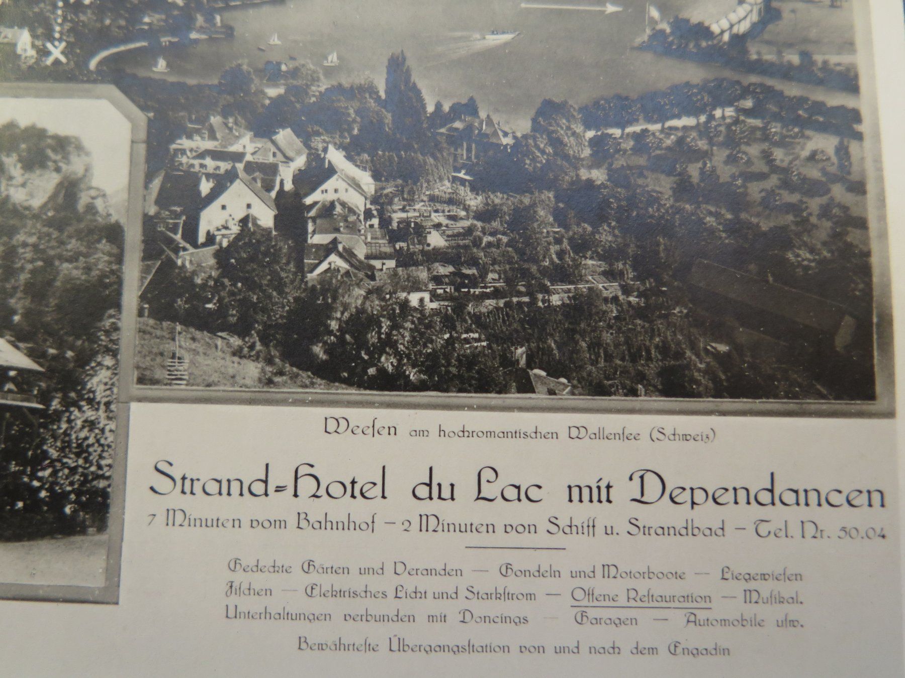 Cartoline postali: WEESEN - STRAND-HOTEL DU LAC MIT DEPENDENDANCEN – Usato da Wittenbach venduto da lipasal 3