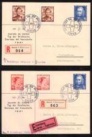Pro Juventute 1941 J98/J99 Ausschnitte auf Combo-Karten