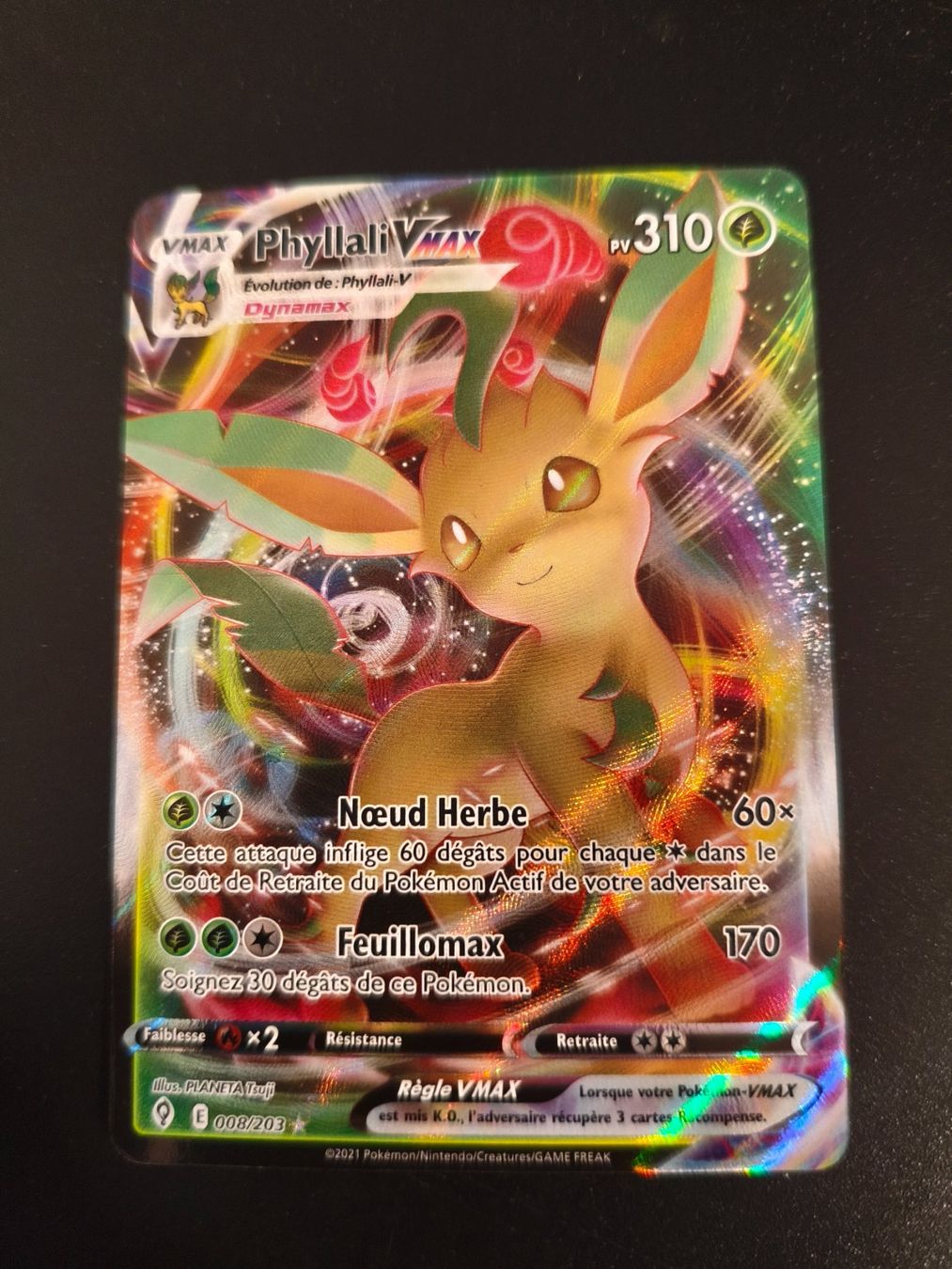 Pokémon Evolution Céleste: Phyllali VMax 008/203 FR (D'occasion) à ...