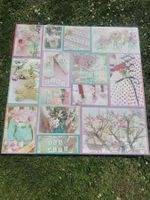Deko Wandbild Leinwand Pastell Shabby Chic Blumen Home