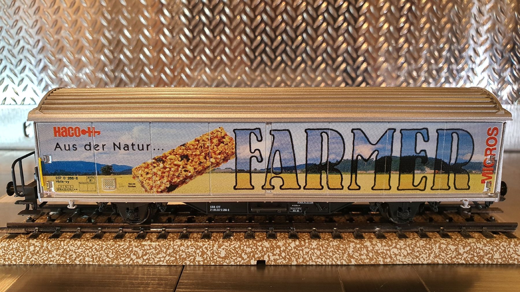 Märklin Modellini di ferrovie: MÄRKLIN H0 GÜTERWAGEN FARMER  – Usato da Männedorf venduto da Modellbau-wyss 2