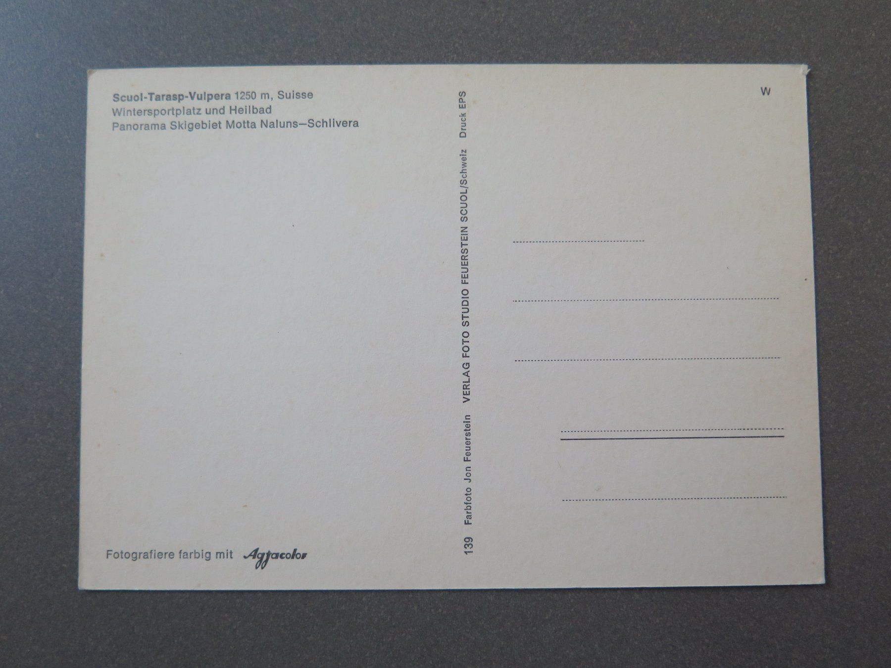 Cartoline postali: SCHULS-SCUOL - MOTTA NALUNS – Usato da Wittenbach venduto da lipasal 1