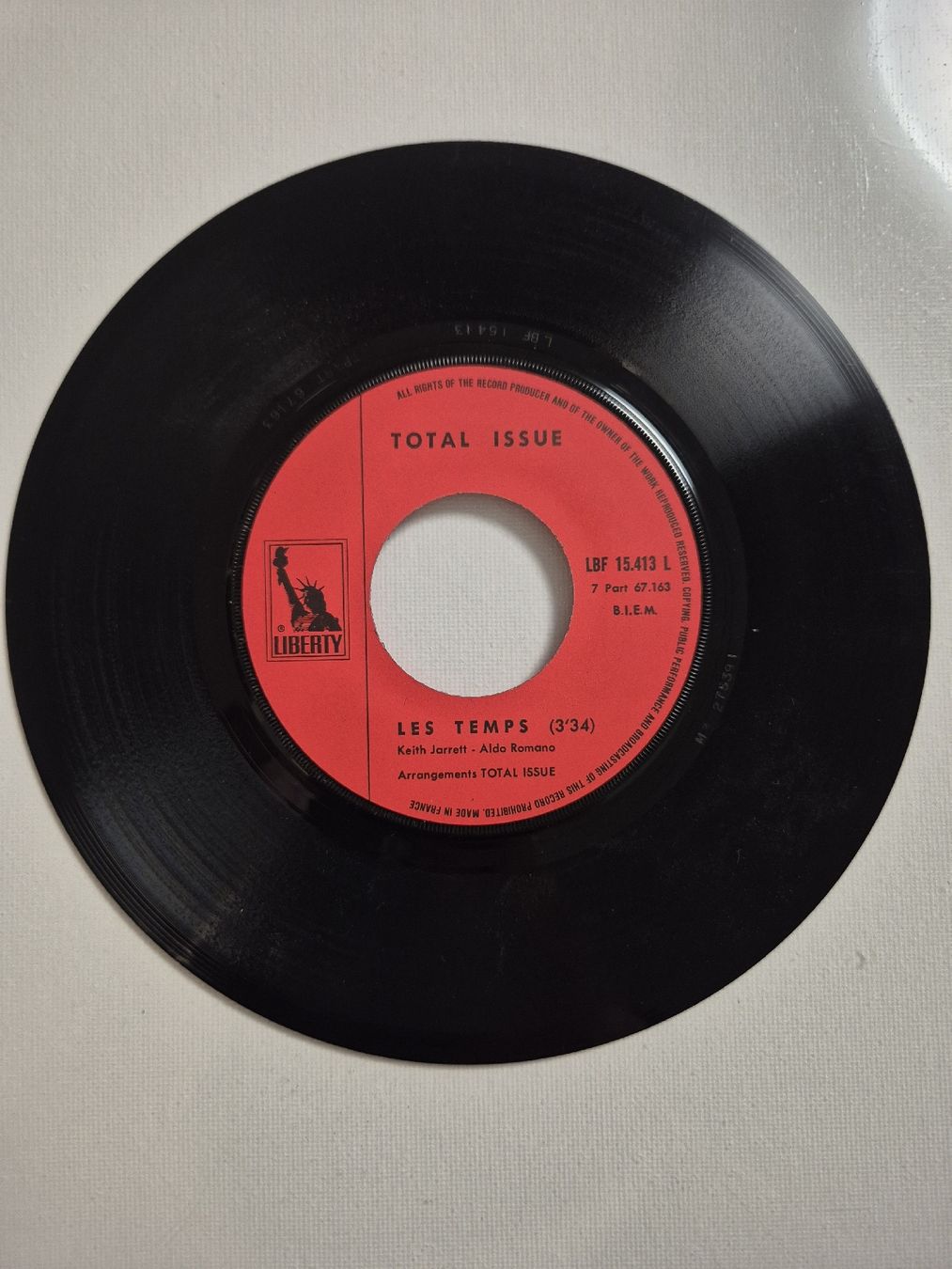 Dischi in vinile: Total Issue -  Hauteville Les Temps - Single 7 – Usato da Uster venduto da newwave0 2