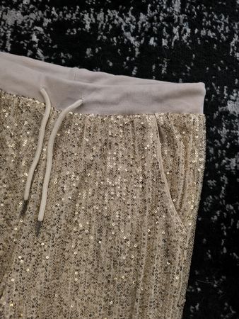 Goldene Pailletten Hose - NEU - sehr bequem