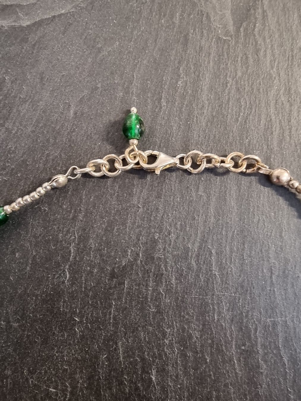Catenine: Collier argent 925 Agates vertes plume d'aigle – Nuovo (secondo la descrizione) da Veyrier venduto da Leilazizou 3