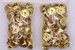 100 Pin Clips goldig