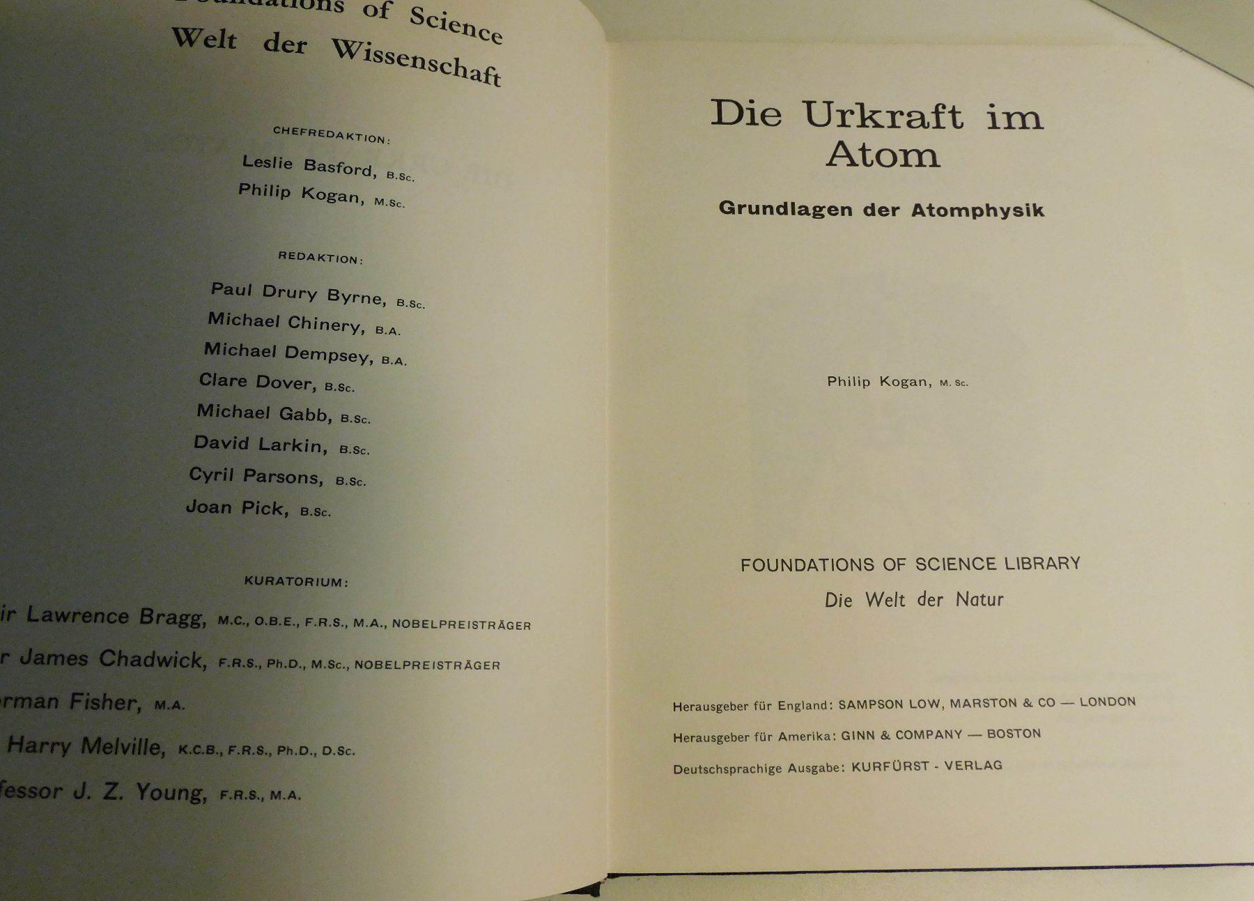 Bücher: Buch die Urkraft im Atom  50er Jahre – Gebraucht aus Sursee von 76 1