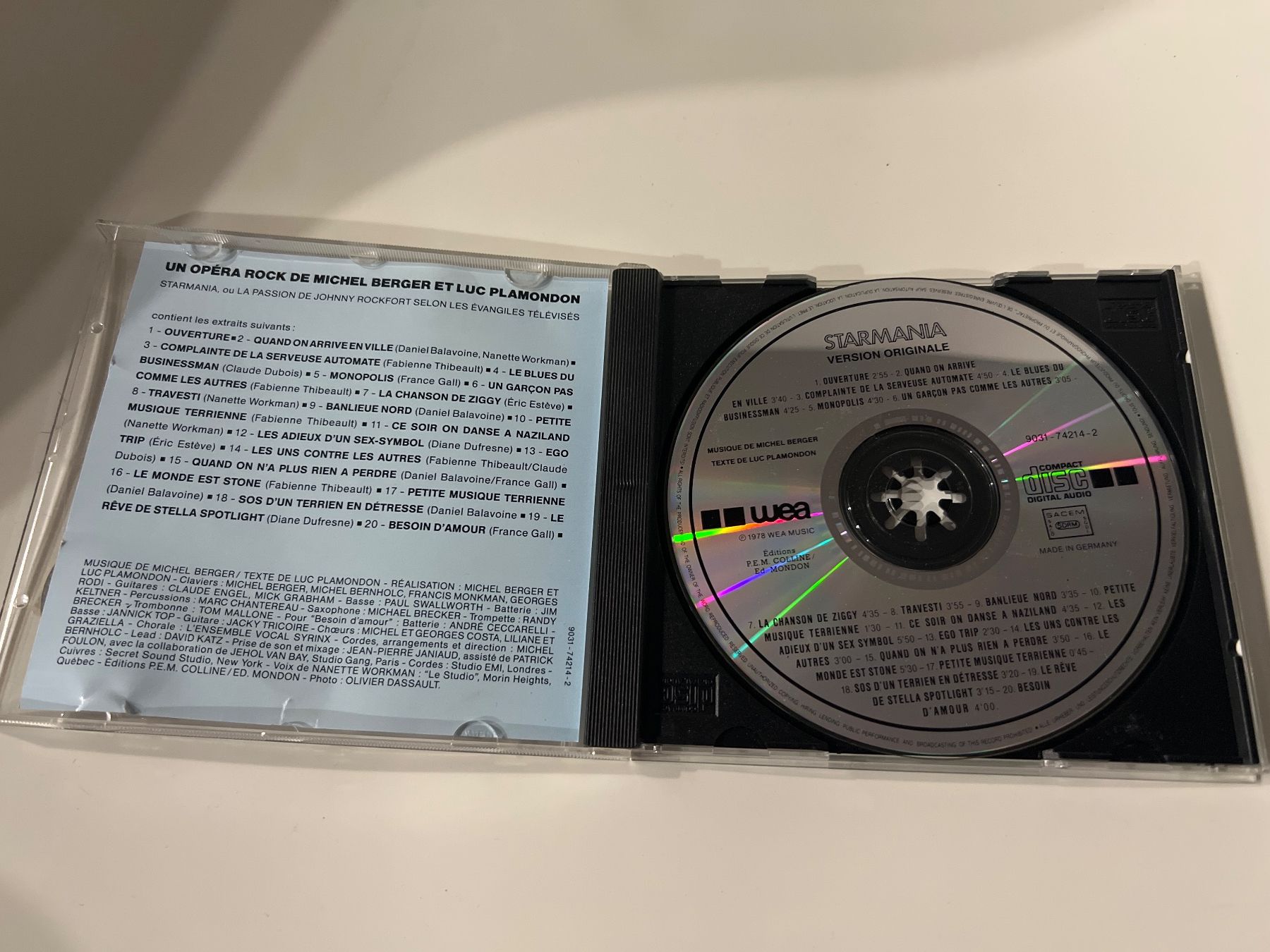 CD: Starmania (version originale) opéra rock michel berger – Usato da Bouveret venduto da Feelgoodtrading 2