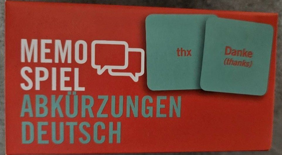 Giochi: Memory: Abkürzungen Deutsch – Nuovo (secondo la descrizione) da Köniz venduto da deb_l6sd