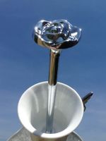 ETAGEREN  STANGEN  ROSE SILBER  FÜR  EINE  2-LAGIGE  ETAGERE
