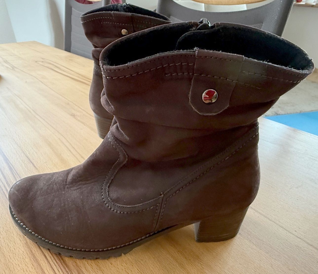 Scarpe da donna: Stiefelette Wildleder braun von Seiler – Usato da Samedan venduto da Gischpel25 3