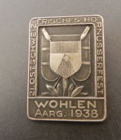 Altes Abzeichen Aargau Hornusserfest Wohlen 1938