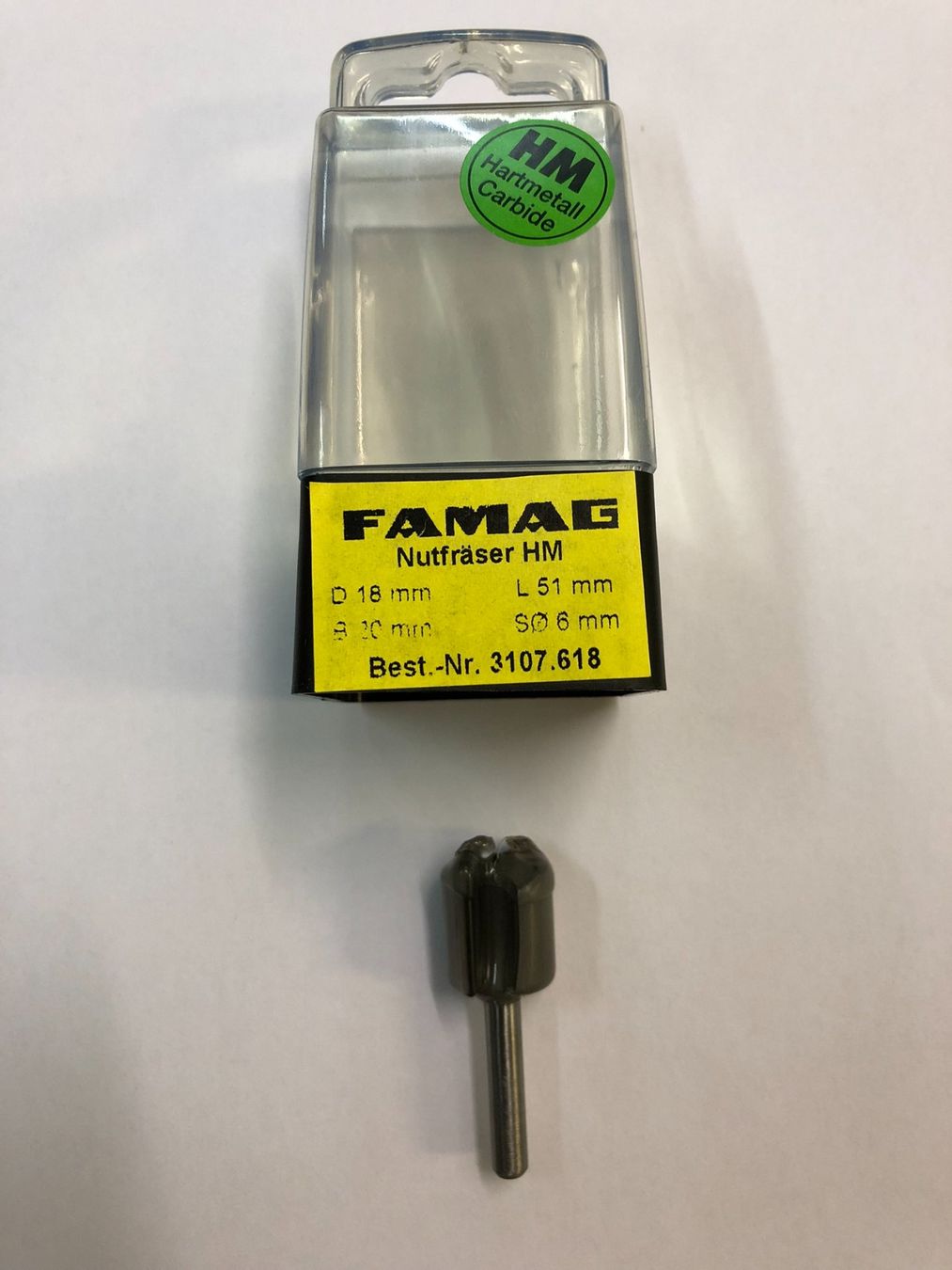 Famag Alle Werkzeuge: Nutfräser HM FAMAG d18 mm, Schaft 6 mm – Neu und originalverpackt aus Wagen von Aloeveragold