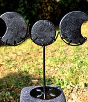 🌑 Schwarzer Turmalin Mond-Set (Mondphasen)