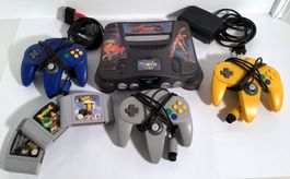 Nintendo 64 Konsole Set mit 3 Controllern