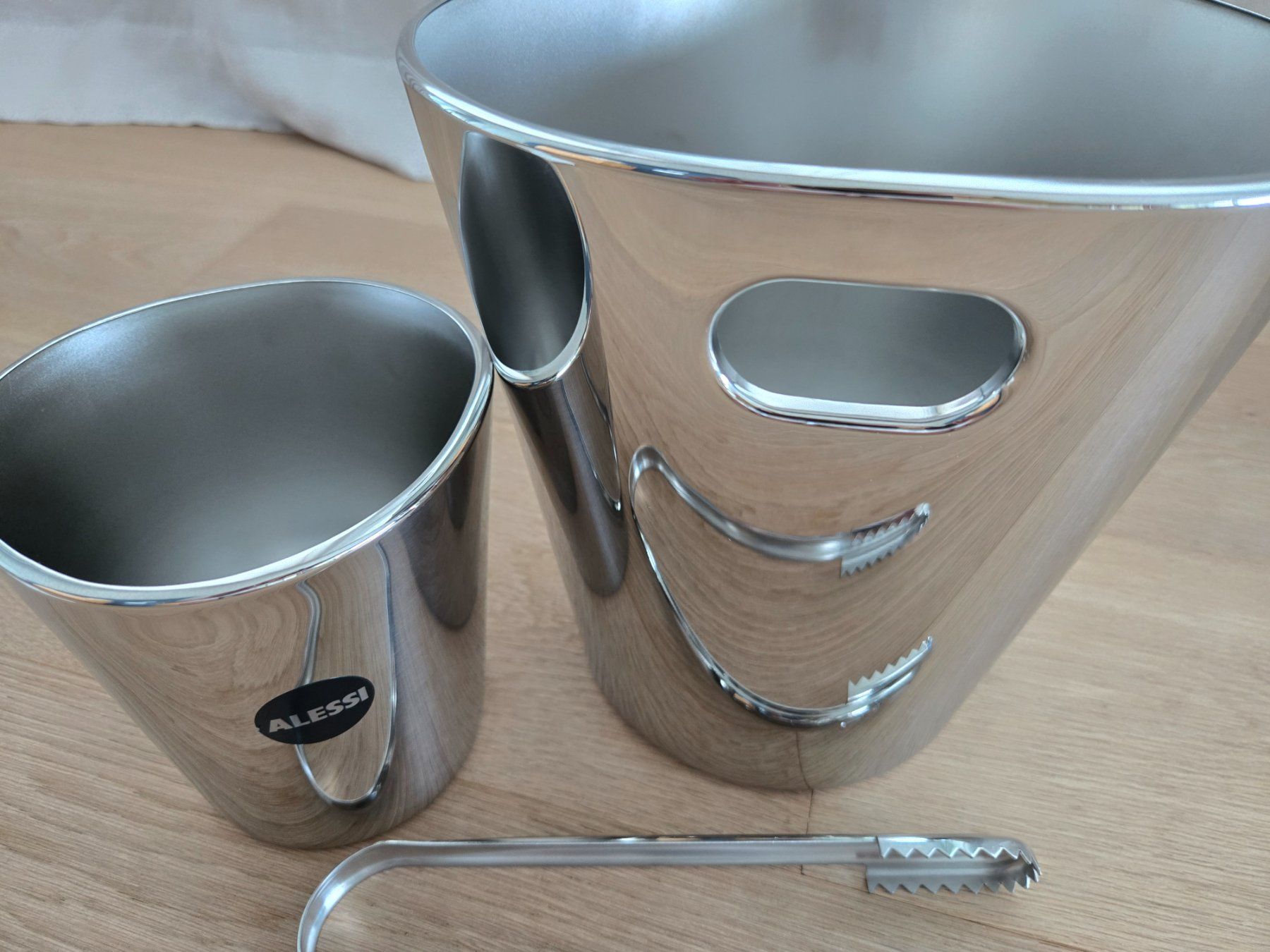 Alessi Altro: ALESSI "Bolly" Set: Weinkühler/Eiswürfeleimer/Zange – Usato da Immensee venduto da Pelab 3