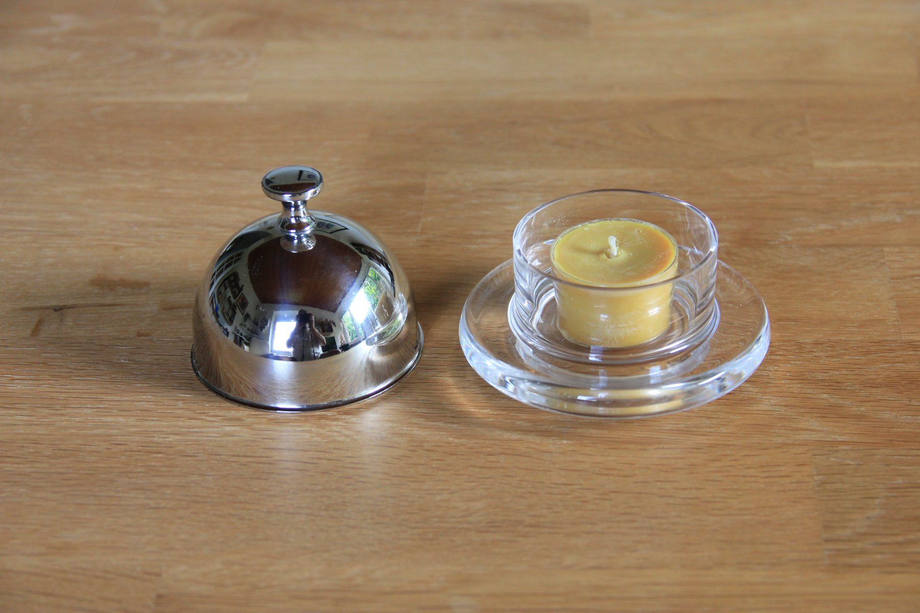 Gläser: Kleiner Glasbecher mit Metallhaube – Neu (gemäss Beschreibung) aus Niederdorf von Daddy07 1