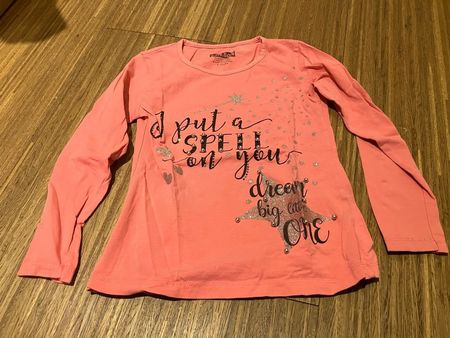 Mädchen Langarmshirt Gr. 128, Bonbon
