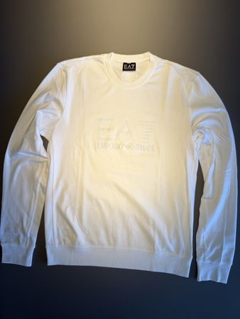 Emporio Armani EA7 Herren Pullover, Grösse S (Small) , Weiss