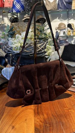 Dunkelbraune Wildledertasche von Ferragamo, Top Zustand!